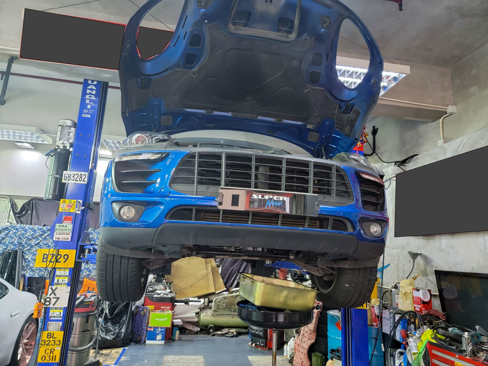 blue 保時捷 porsche macan juns car and audio fo tan super nano service package 換油套餐 機油 偈油