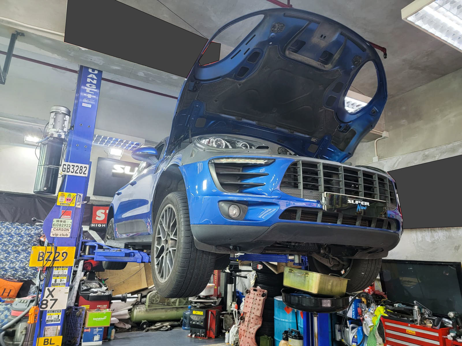 blue 保時捷 porsche macan juns car and audio fo tan super nano service package 換油套餐 機油 偈油