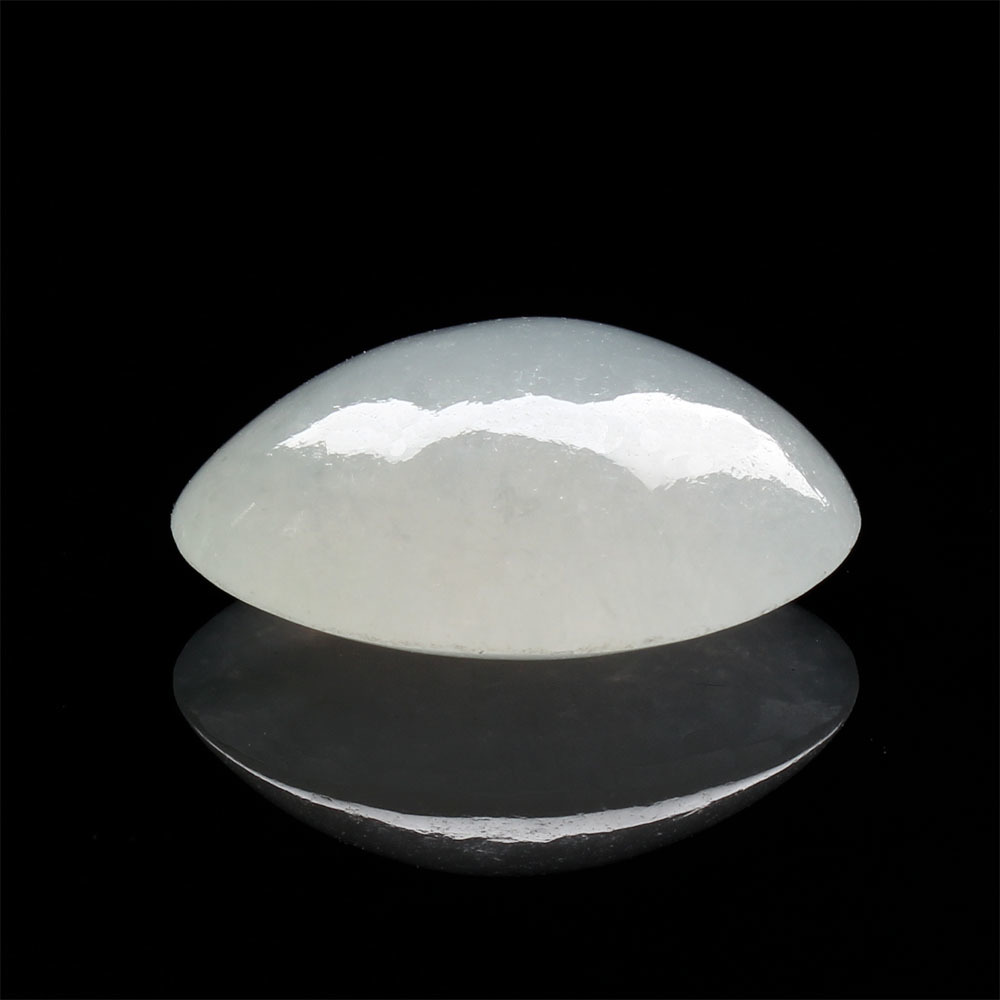 【雅紅珠寶】天然冰種白翡翠蛋面-敲冰玉屑-16.4x14.1x6.7mm-R0097