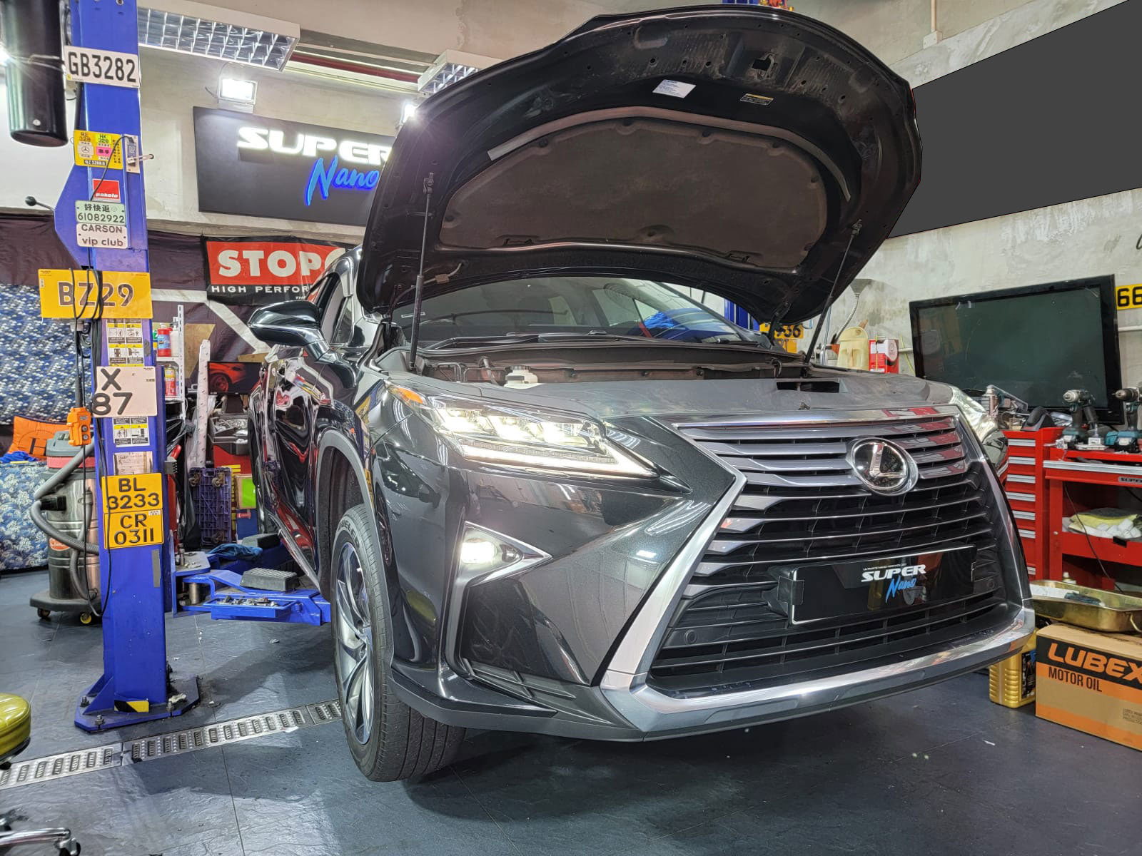 lexus 凌志 RX450h dark grey Super nano engine restorer 換油套餐 火炭 偈油 保養