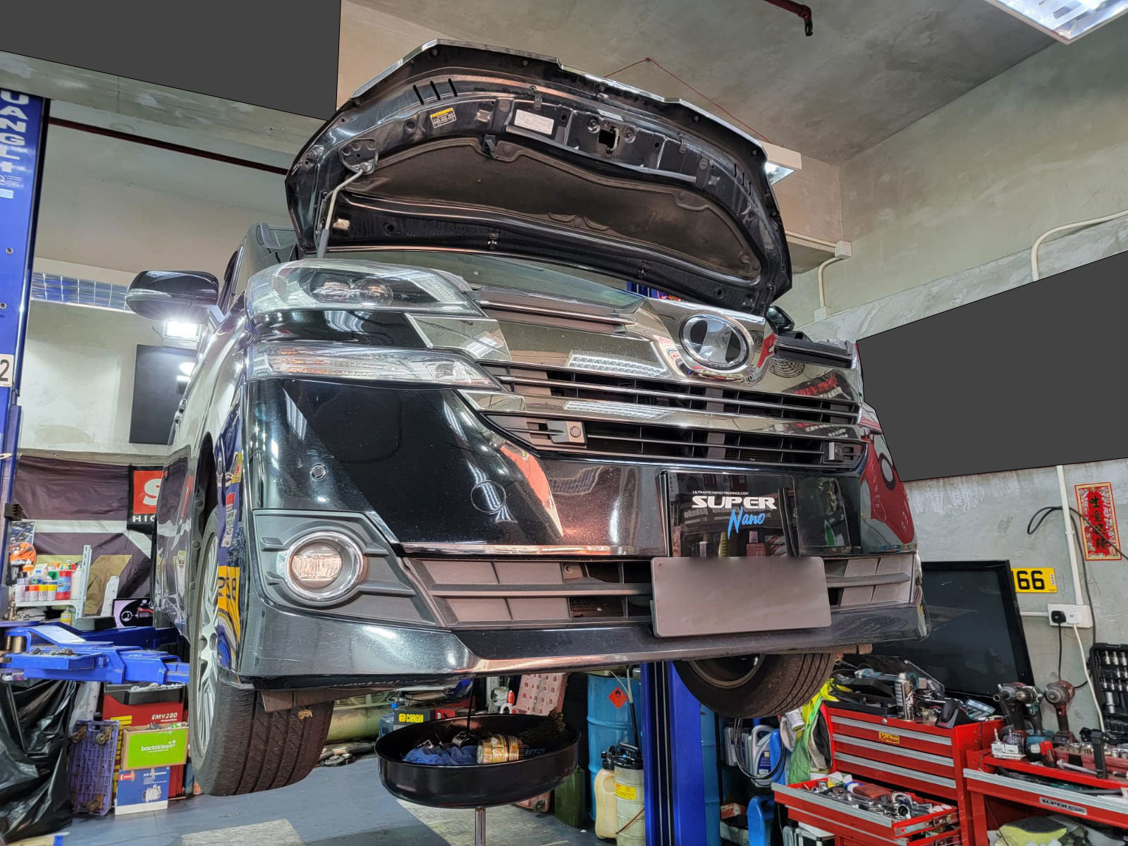 豐田 toyota vellfire 換油 5w40 偈油 汽車保養 super Nano 火炭