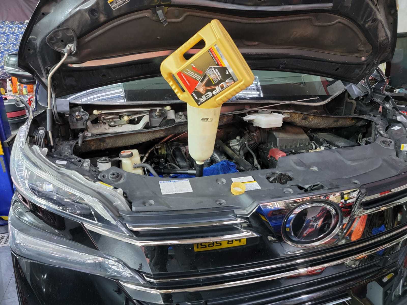 豐田 toyota vellfire 換油 5w40 偈油 汽車保養 super Nano 火炭