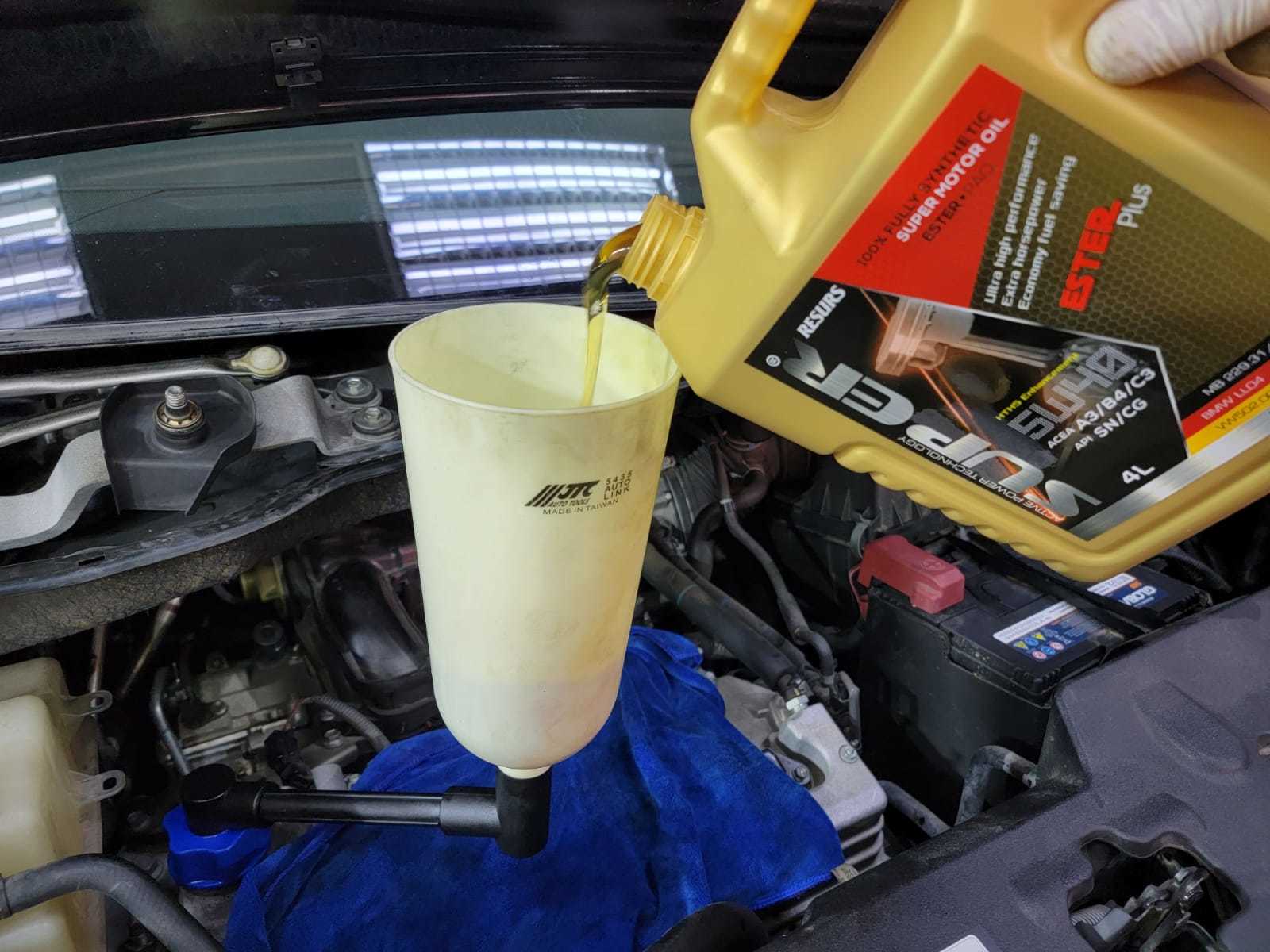 豐田 toyota vellfire 換油 5w40 偈油 汽車保養 super Nano 火炭