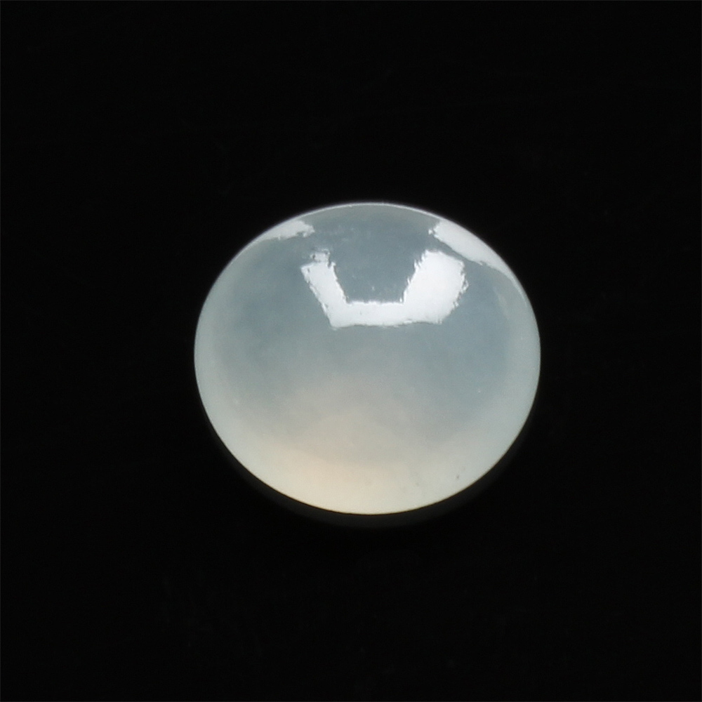 【雅紅珠寶】天然冰種白翡翠玉蛋面-水靈秀氣-10.7x9.8x4.8mm-R0113