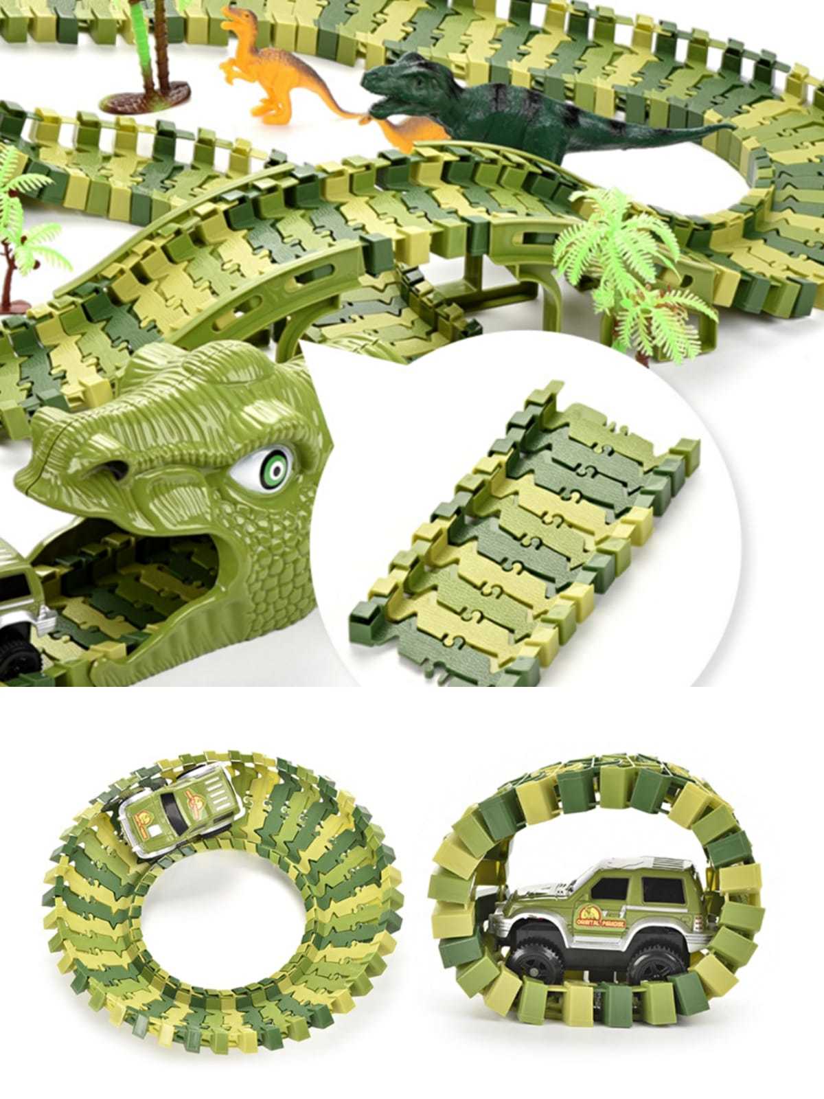 🔶 侏羅紀🦕🦖DIY路軌玩具🏎️🛣️No.860