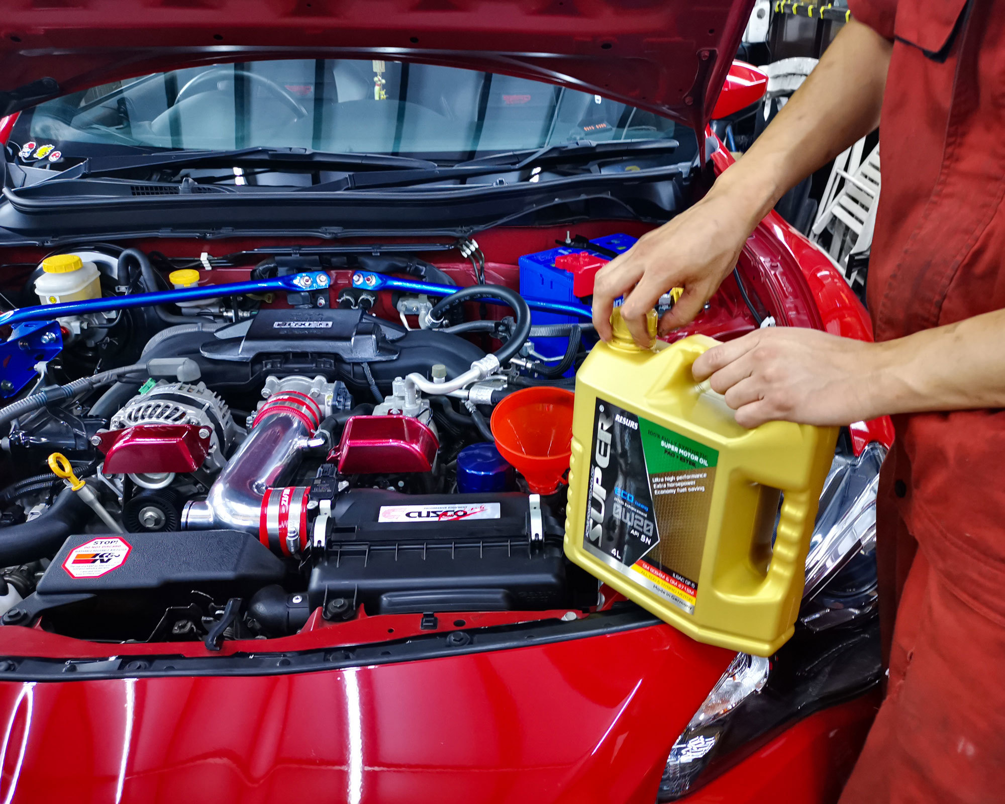 subaru brz red ho lung motor 賀龍汽車維修 fa20 super ester plus 0w20