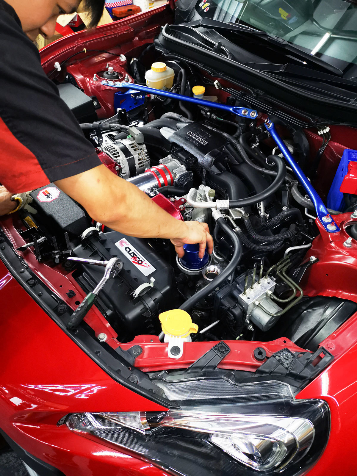 subaru brz red ho lung motor 賀龍汽車維修 fa20 換油