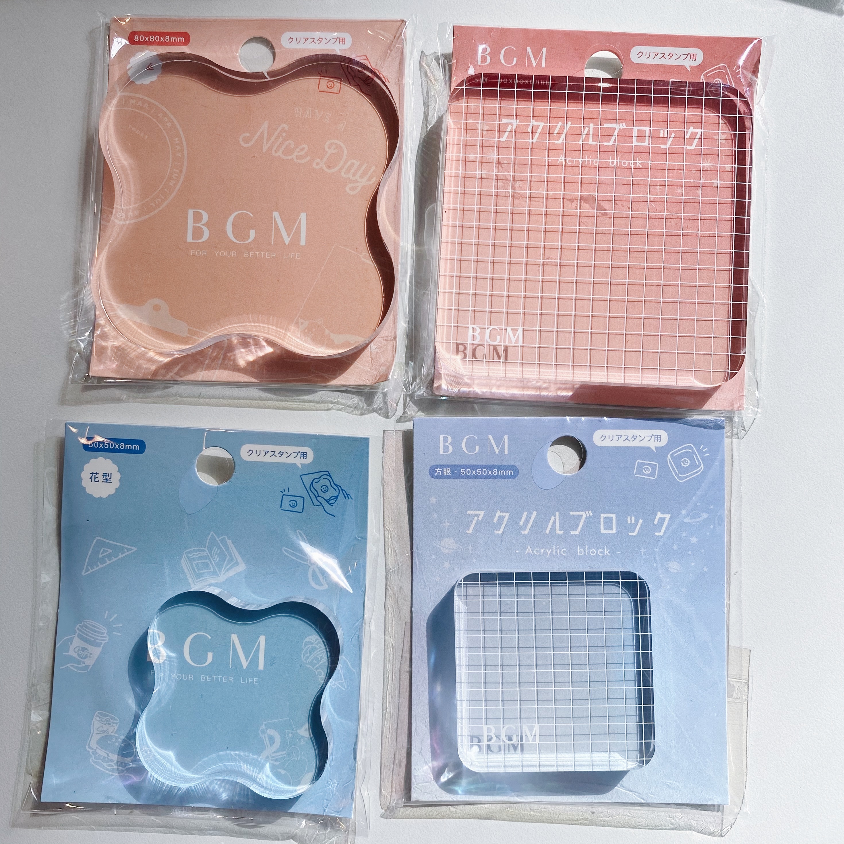 【BGM】+Clear Stamp 透明印章底座 壓克力取手