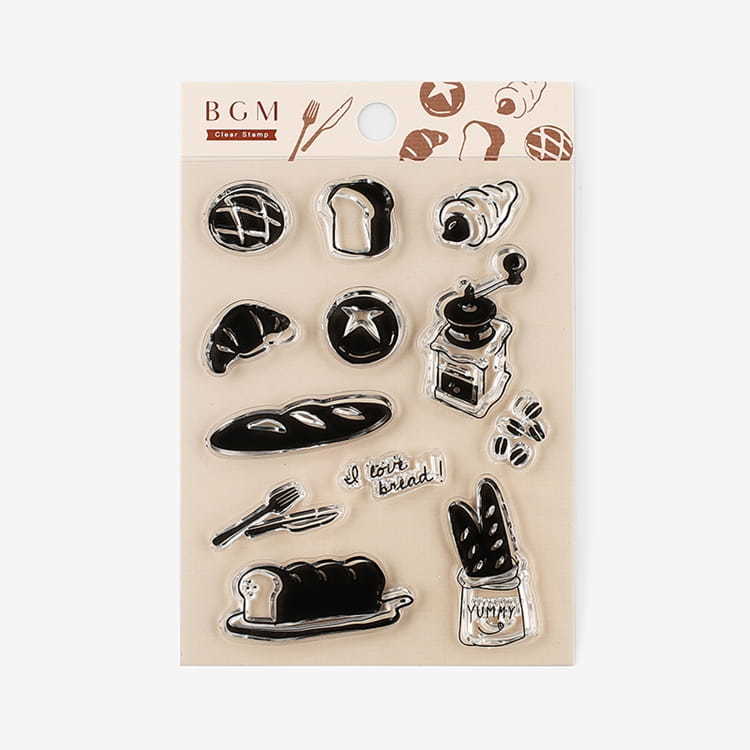 【BGM】+Clear Stamp 透明印章組 麵包