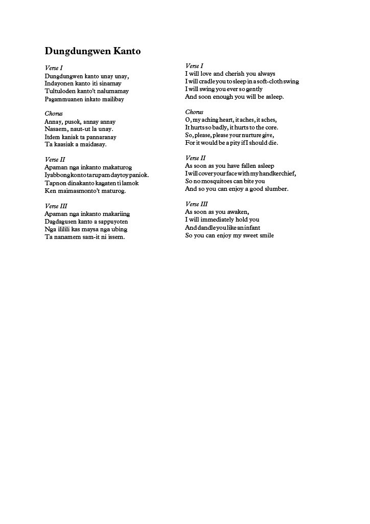 【混聲四部】《Dungdungwen Kanto》