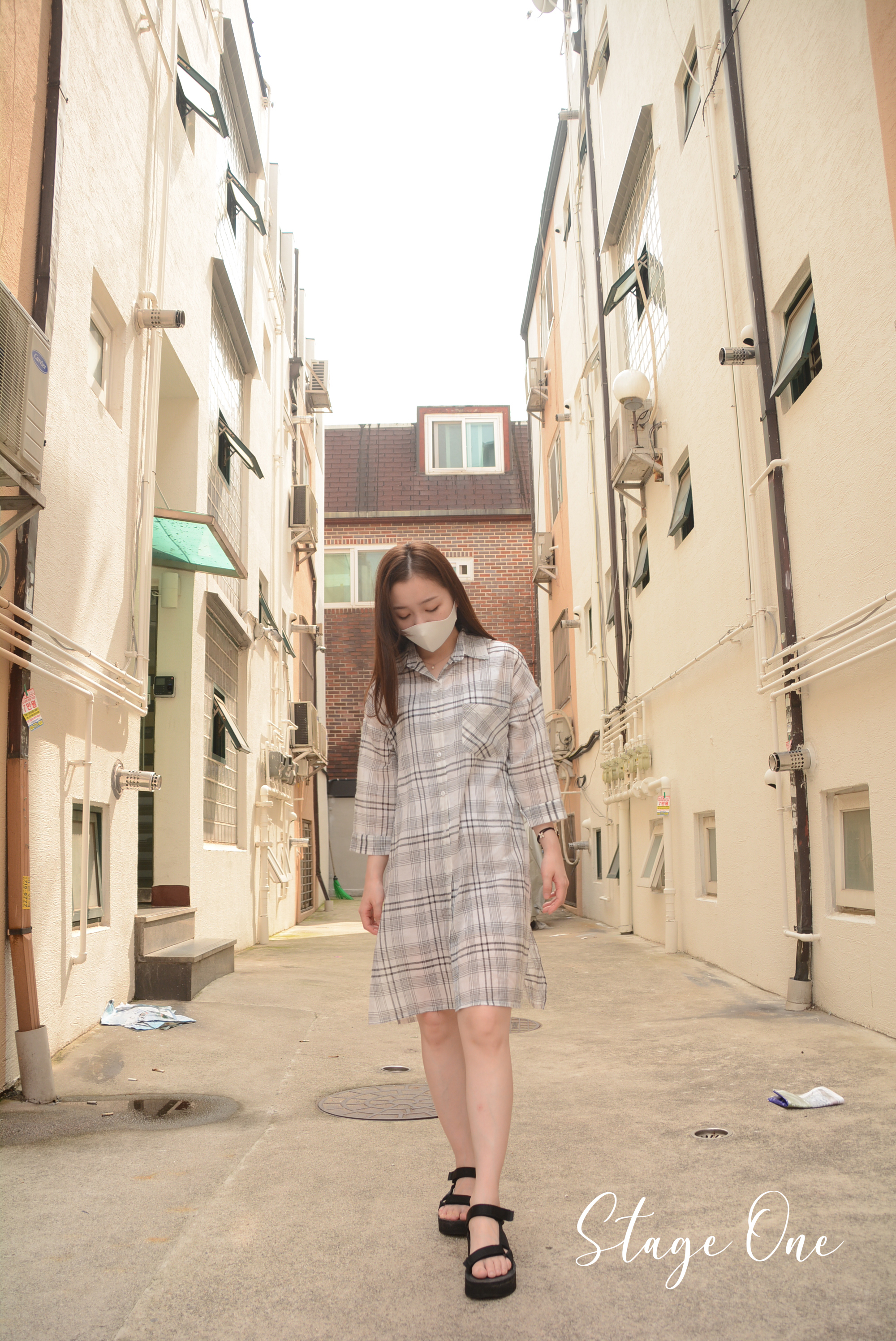 韓國製🇰🇷OP2013 格仔連身裙