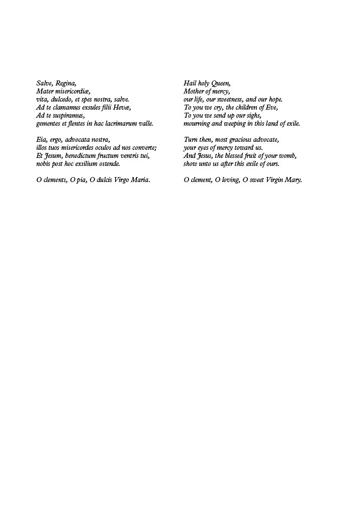 【同聲四部】《Salve Regina》