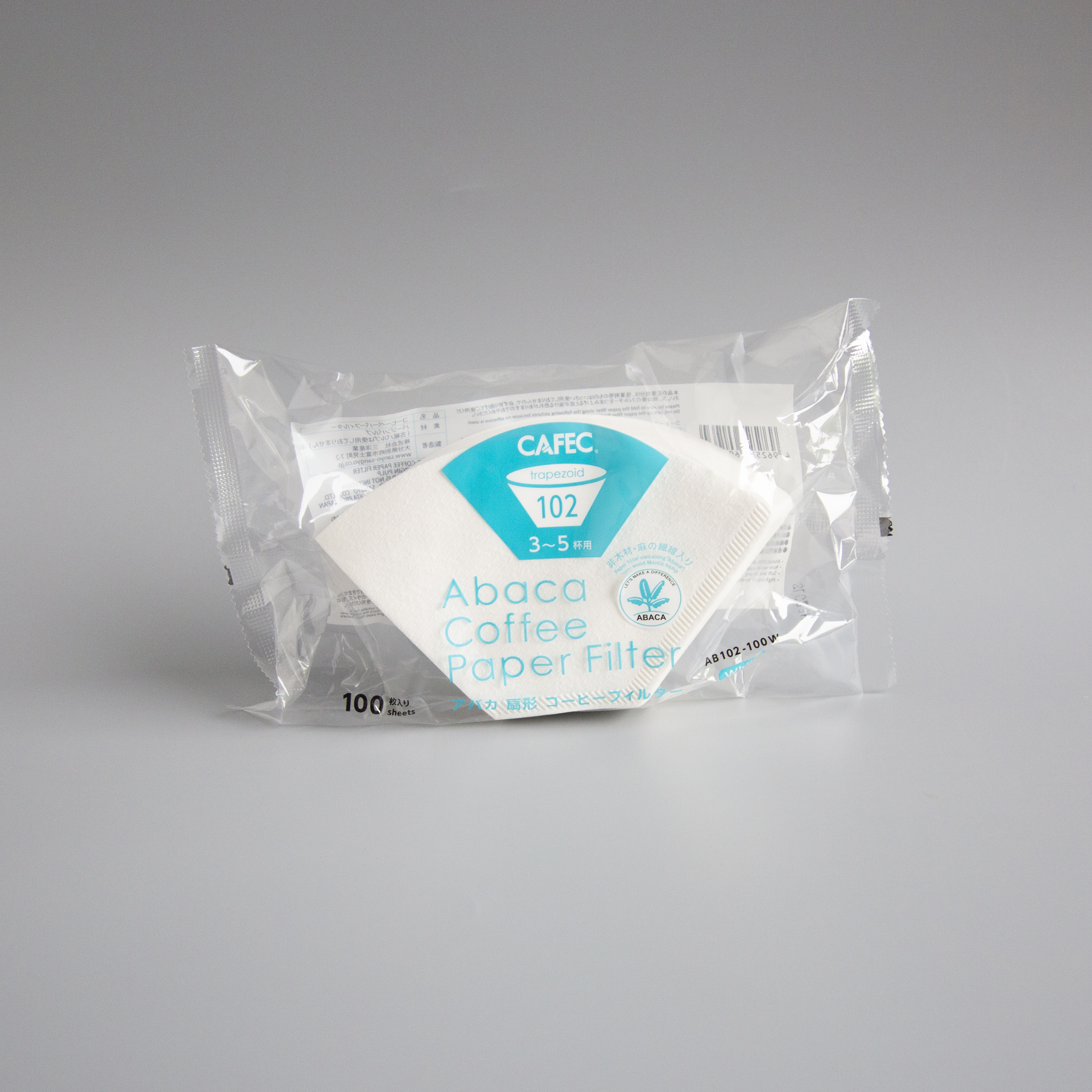 【整箱】 ABACA 02 梯形濾紙 80包 （白色/原色)