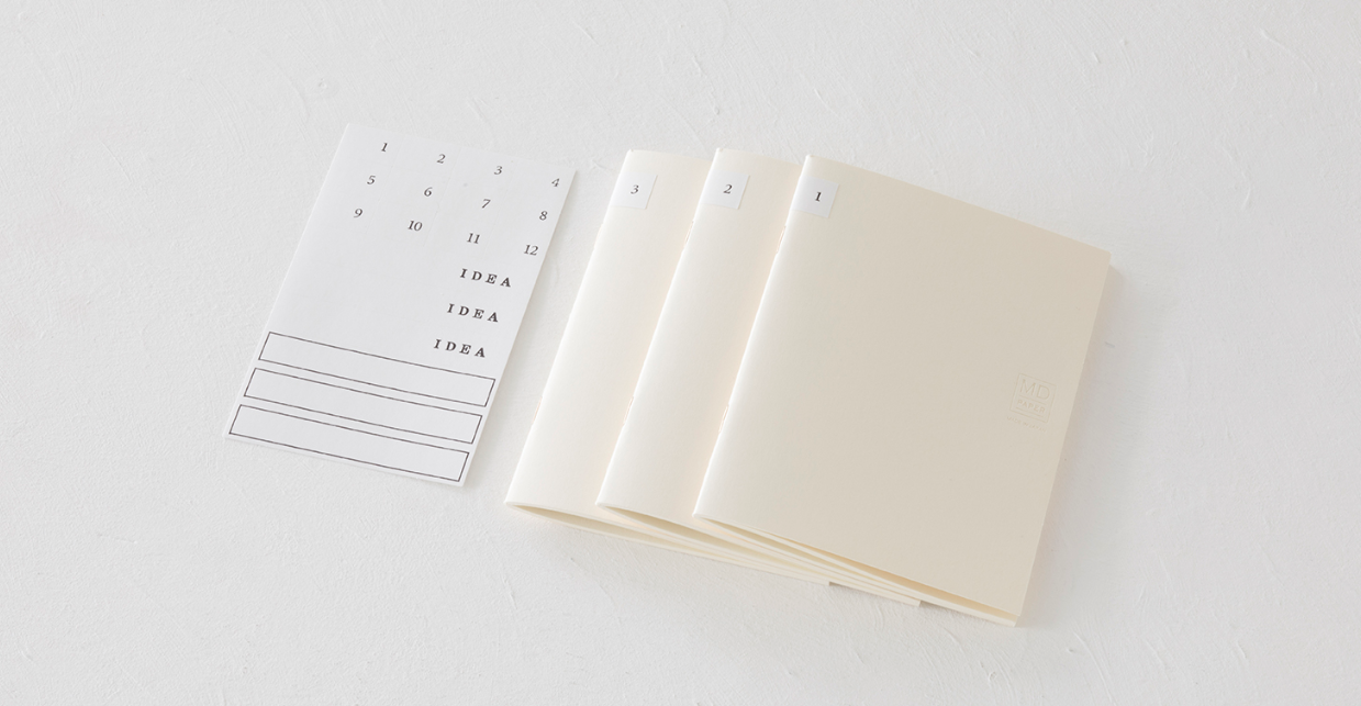 MIDORI (MD)｜輕量版筆記本三冊入 方眼/空白 (A5)