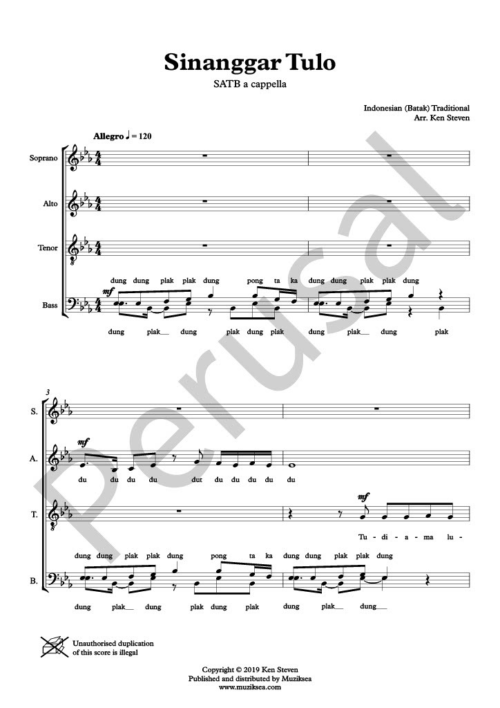 【混聲四部】《Sinanggar Tulo》