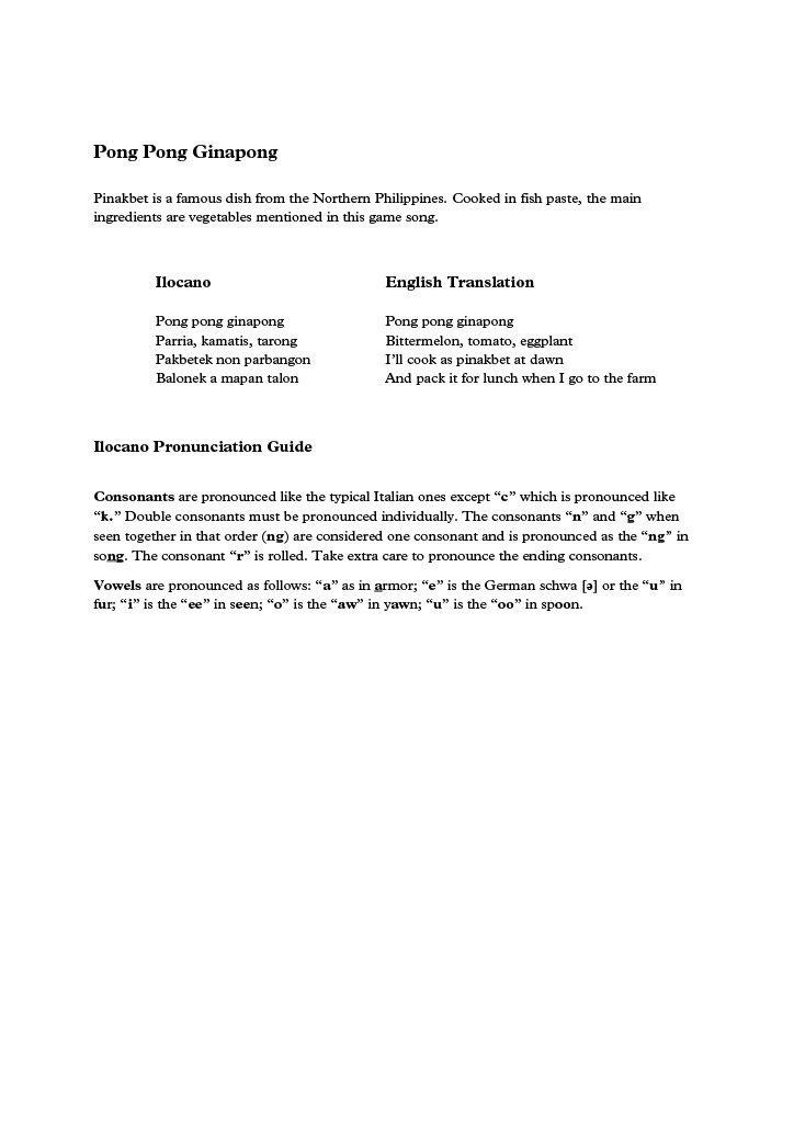 【同聲二部】《Pong Pong Ginapong》