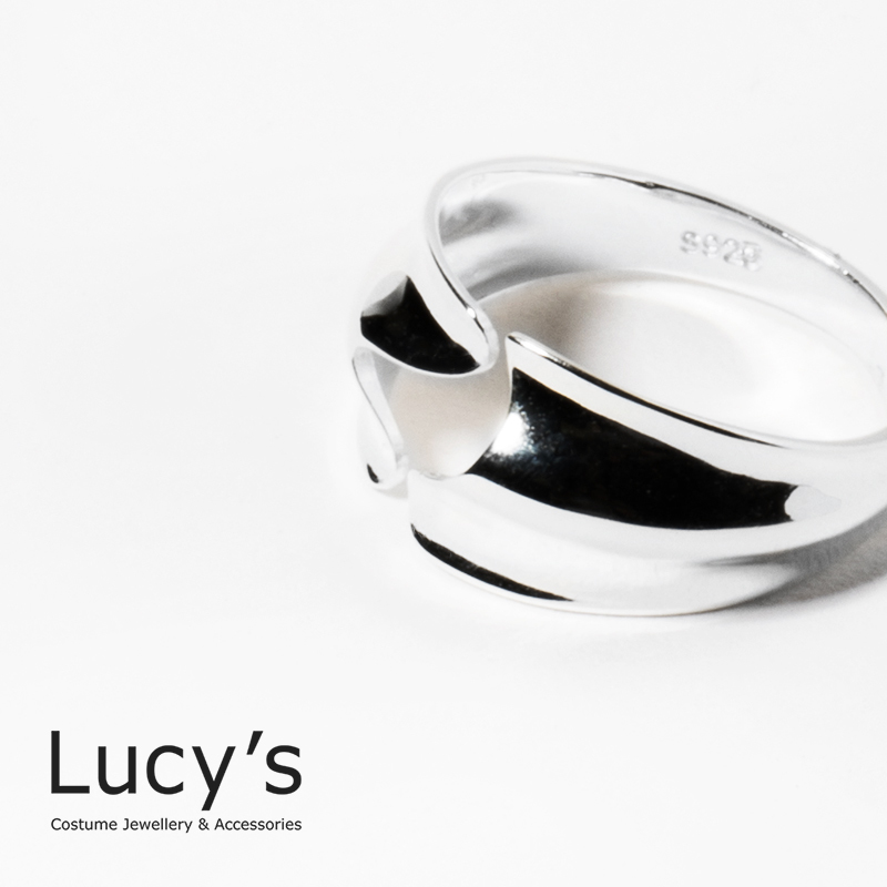 925純銀 粼粼魚尾 開口戒 (77075)