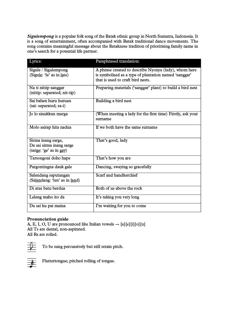 【混聲四部】《Sigulempong》