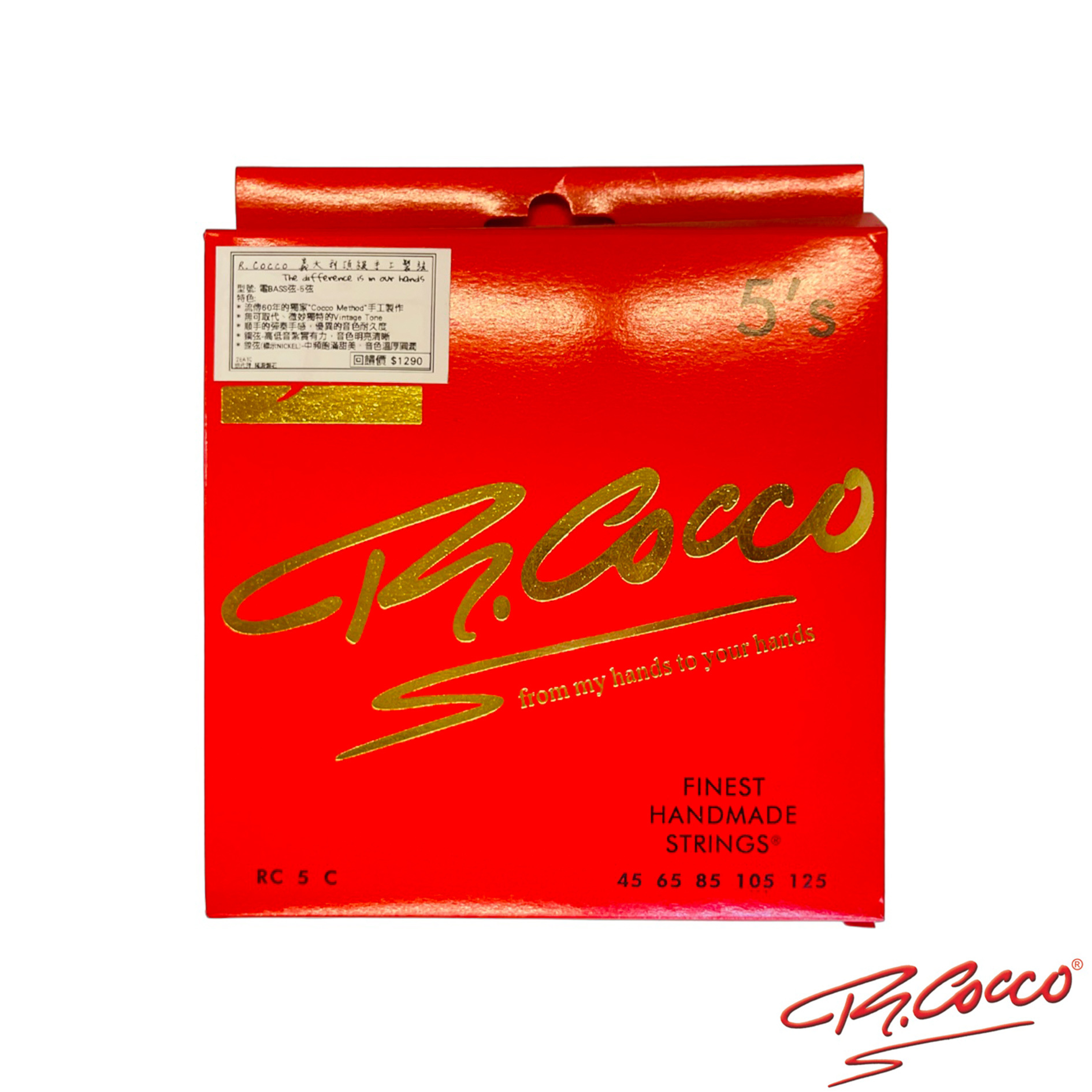 義大利 R.Cocco RC5C (45-125) 不鏽鋼 頂級手工弦 五弦 電貝斯弦