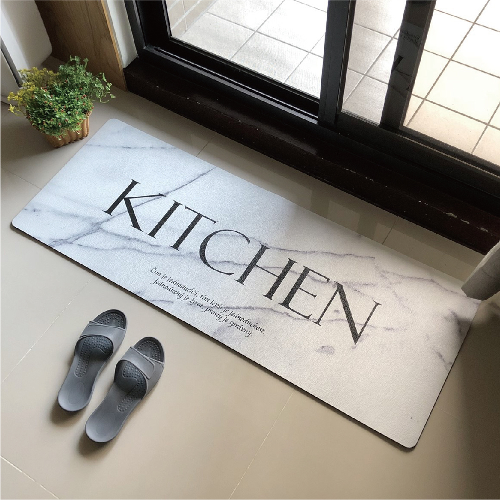 廚房防油皮革地墊-K307白雅大理石