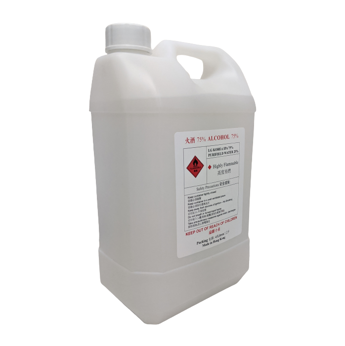 消毒酒精 火酒 4L (75%異丙醇) [韓國原料 本港製造] -[防治床蚤床蝨好幫手]
