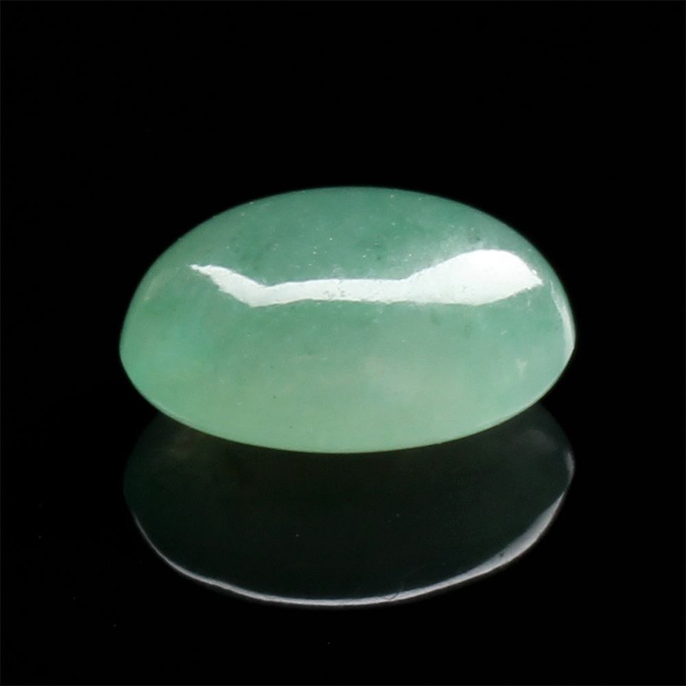 【雅紅珠寶】天然冰種綠翡翠玉蛋面-嬌音縈縈-9.6x7.1x4.4mm-R0135