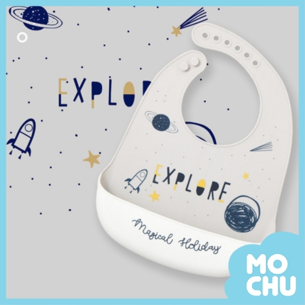 造型矽膠圍兜-穿越時空