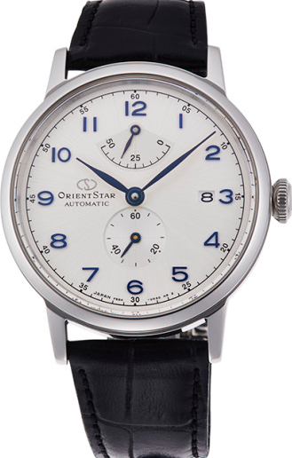 萬年鐘錶 - 東方錶  ORIENT STAR  東方之星 Heritage Gothic  經典紳士白面復刻皮革機械錶  RE-AW0004S  錶徑38.7mm