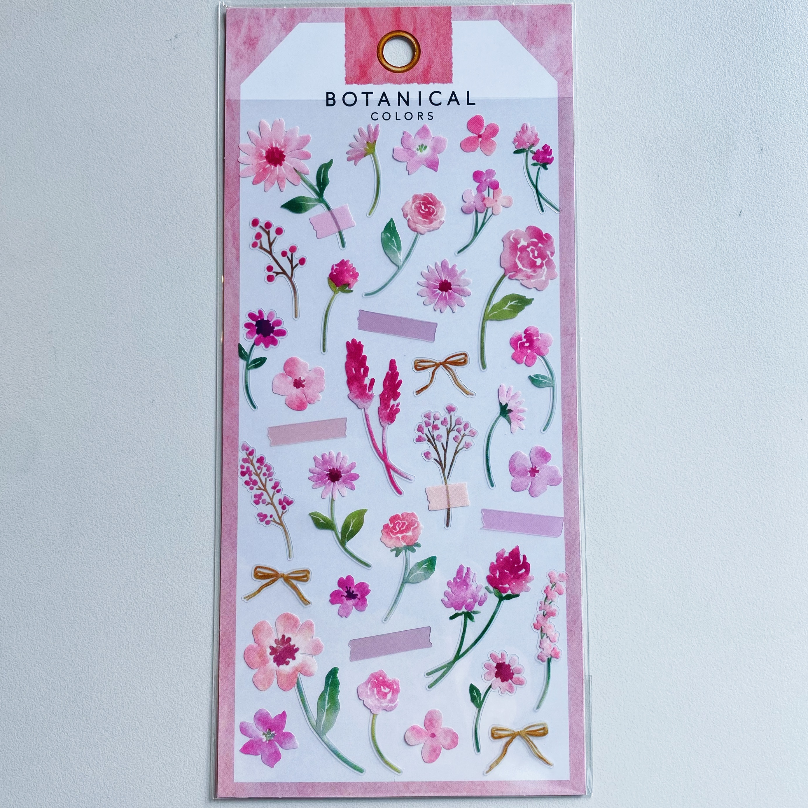 Mind Wave  植物色彩 手帳貼紙 粉色 Botanical Colors