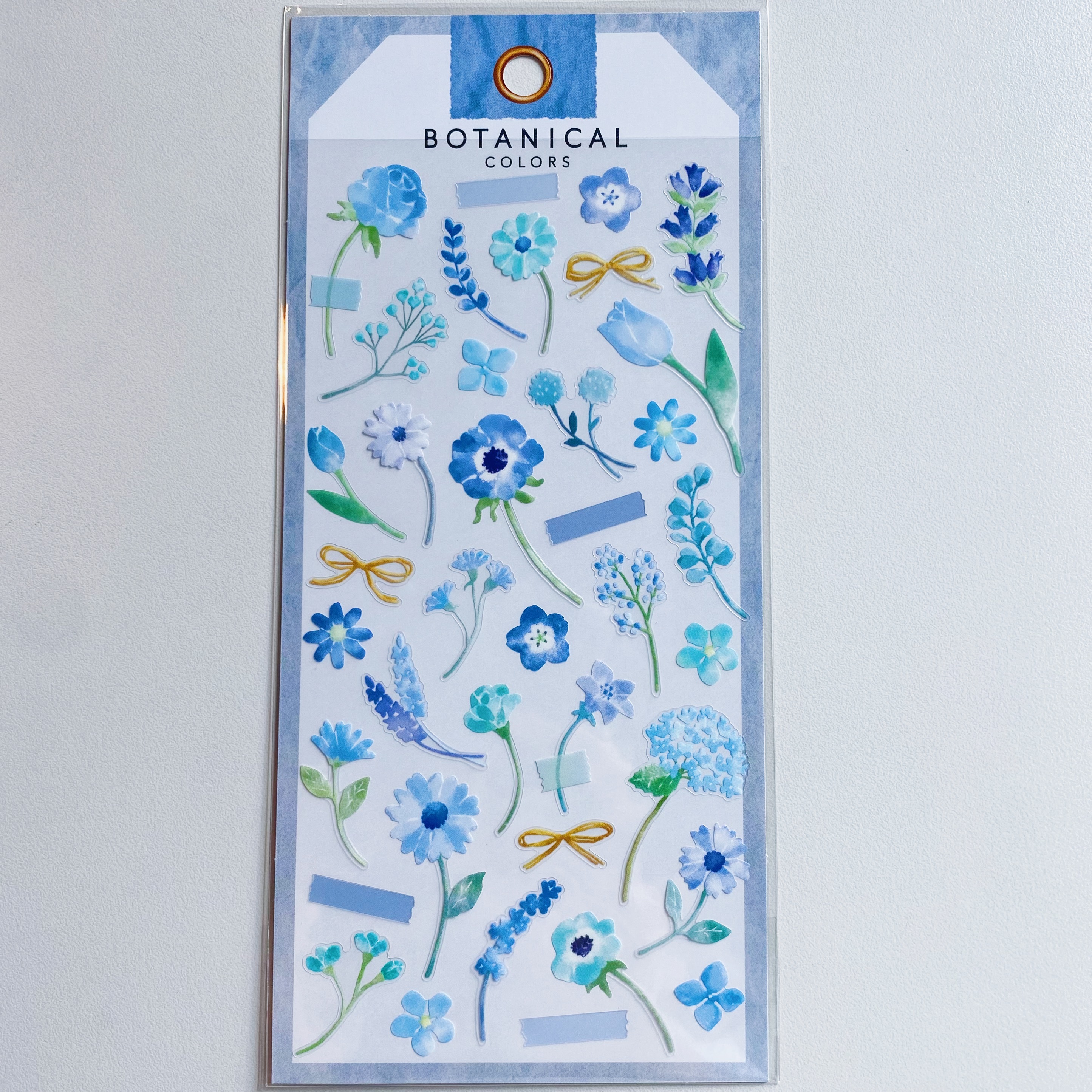Mind Wave 植物色彩 手帳貼紙 藍色 Botanical Colors