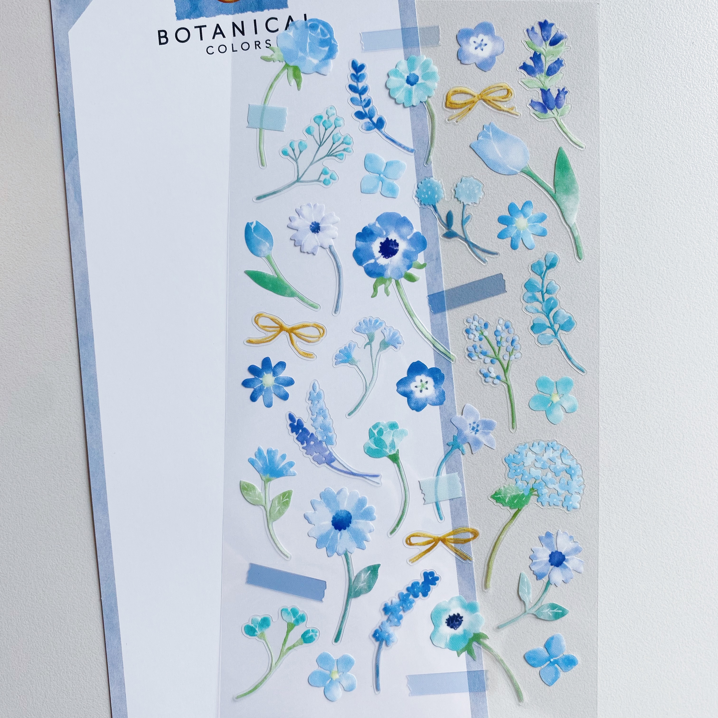 Mind Wave 植物色彩 手帳貼紙 藍色 Botanical Colors