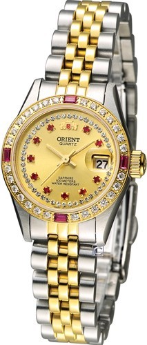 萬年鐘錶 - 東方錶  ORIENT   尊爵蠔式型石英女錶  HE74K07  錶徑 : 26mm