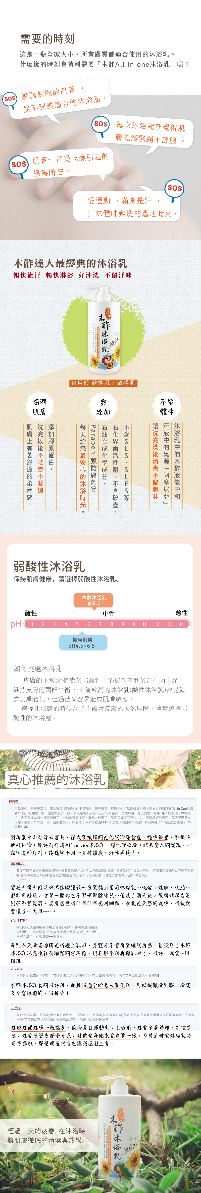 木酢達人 - 木酢親膚沐浴乳 (1000ml)