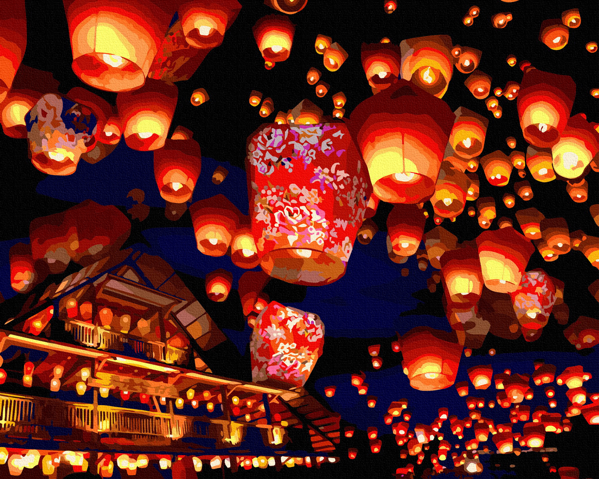 【TWR008】台灣風情誌-平溪天燈_50*65cm