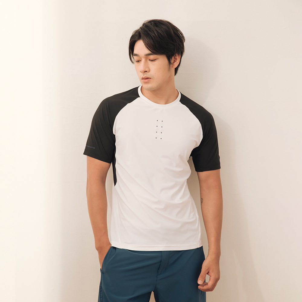 【EIDER】男排汗透氣抗菌多功能短袖圓領衫 / 21EDMM21239-[白/黑]