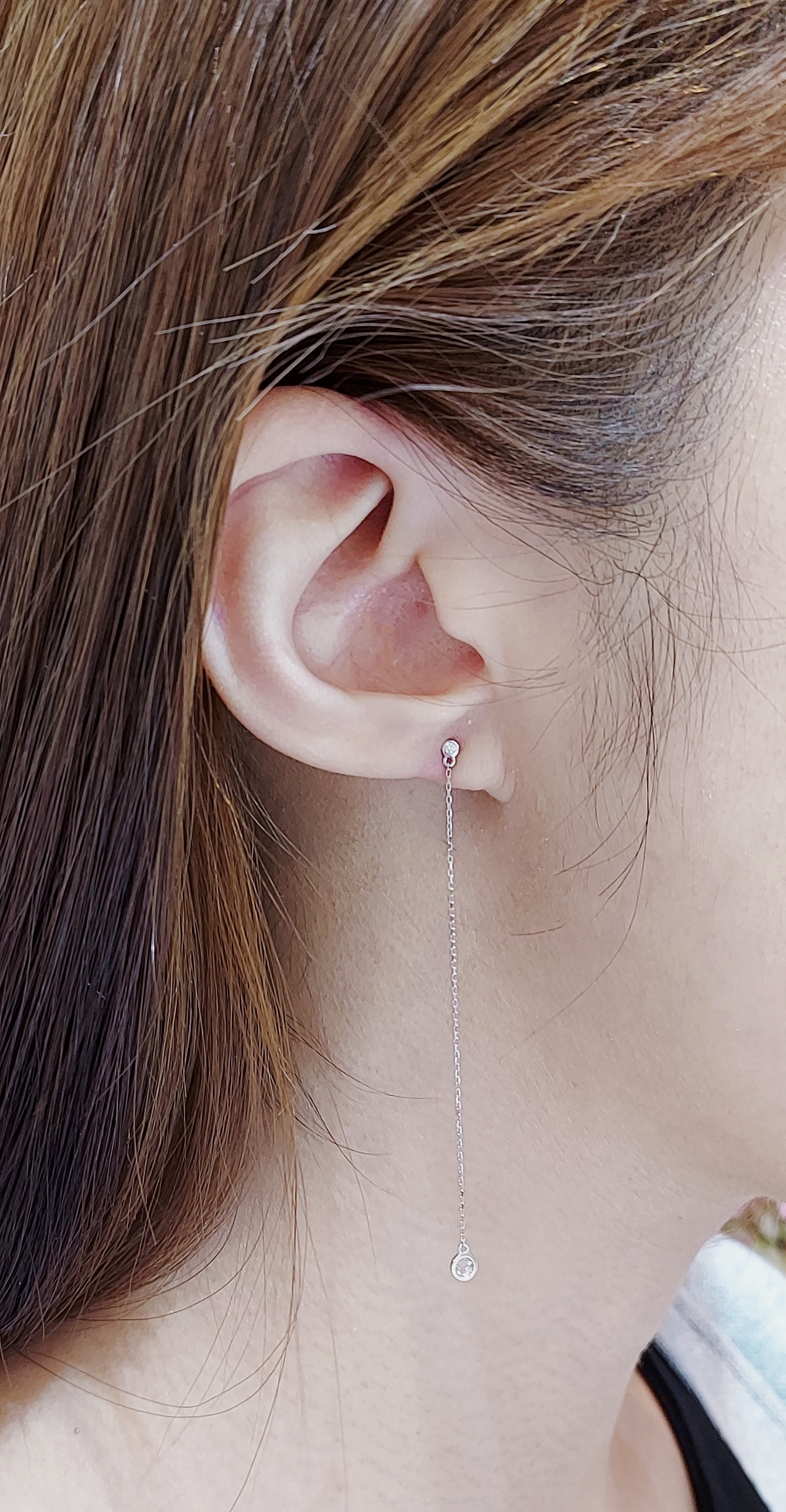 PT900 鉑金天然鑽石耳環