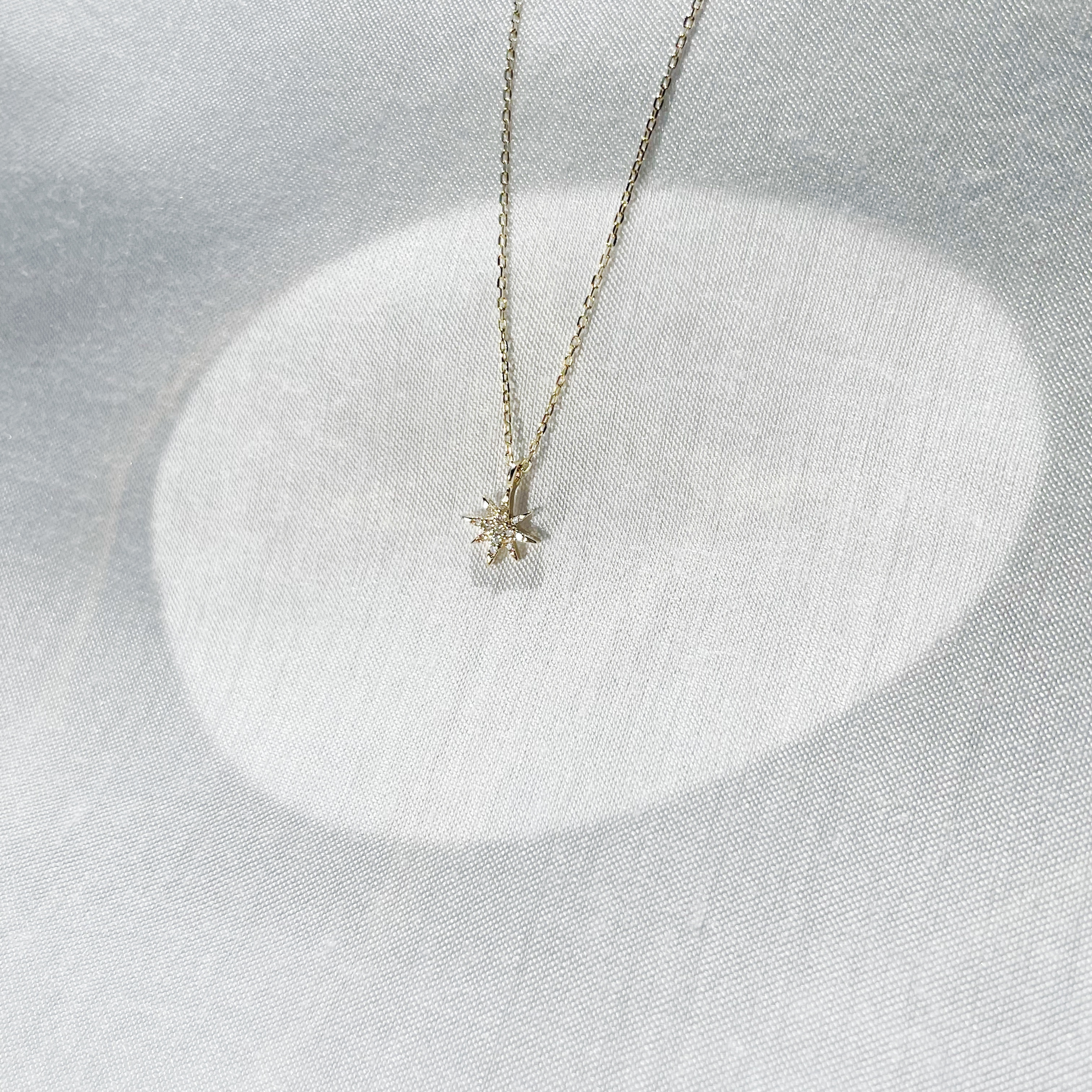 14K星芒真鑽鎖骨鏈