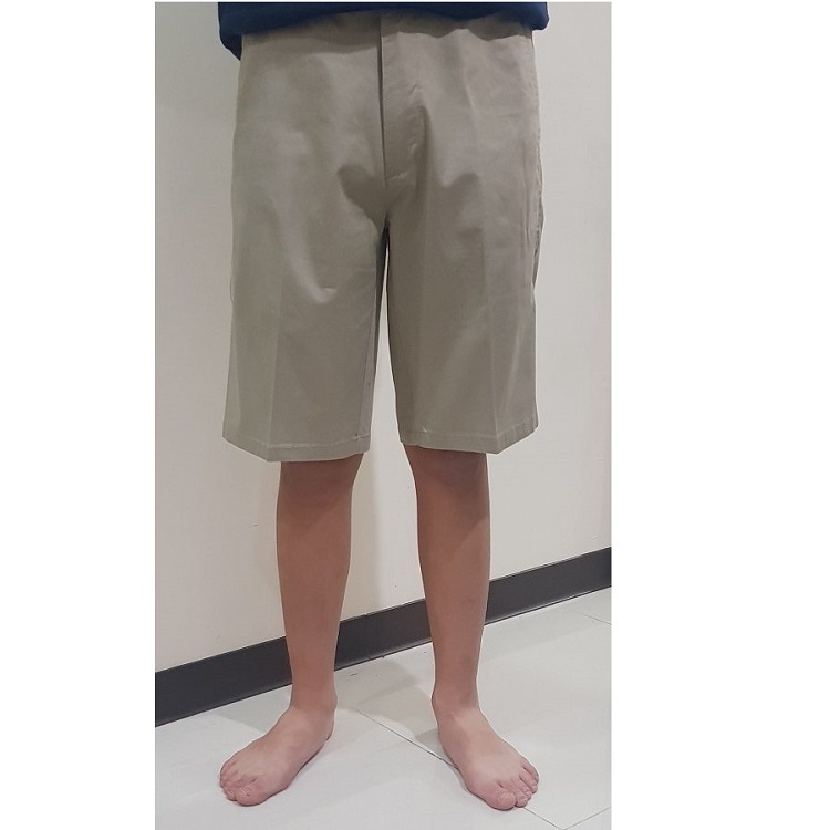 甄褲｜彈性五分休閒褲｜中高腰直筒・深藍／深灰／淺卡其（30~41 吋）