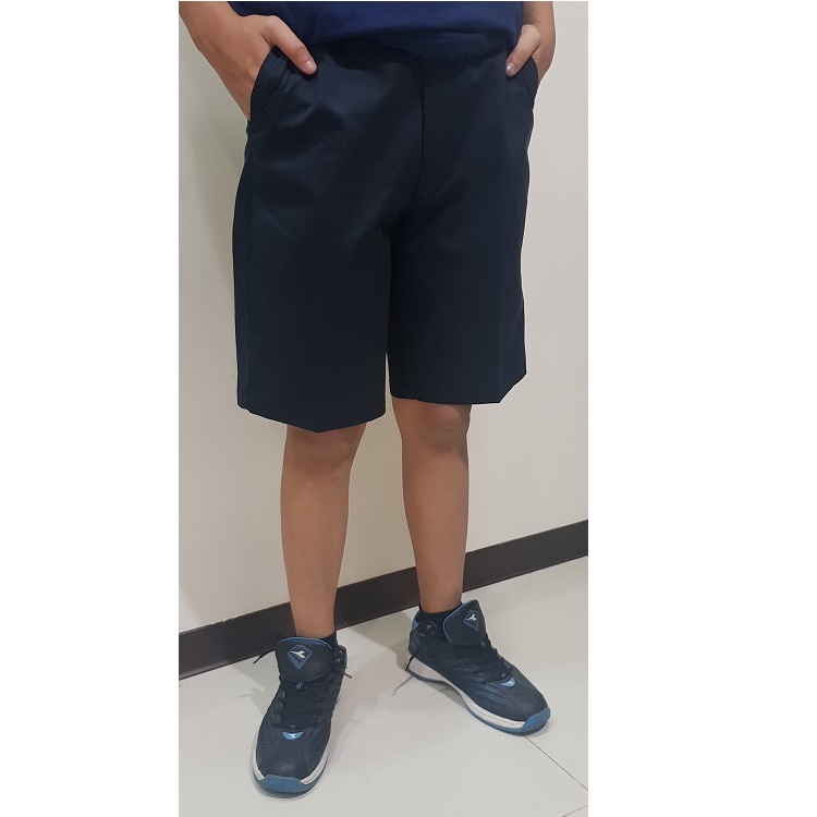 甄褲｜彈性五分休閒褲｜中高腰直筒・深藍斜紋（30~41 吋）