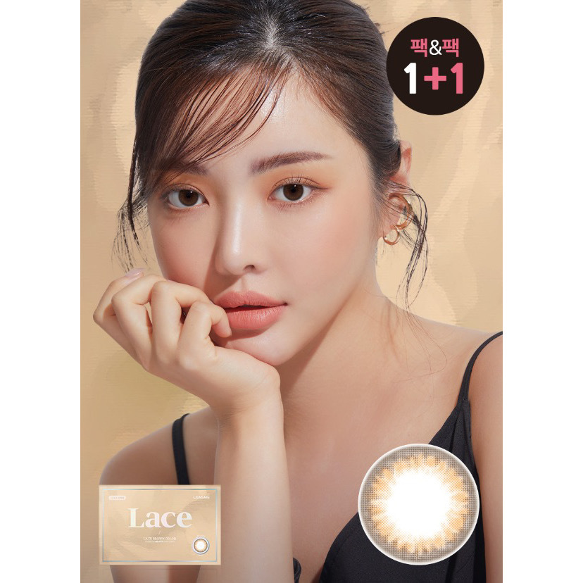 「1＋1｣ LENSME Lace #Brown 1month/ 2p