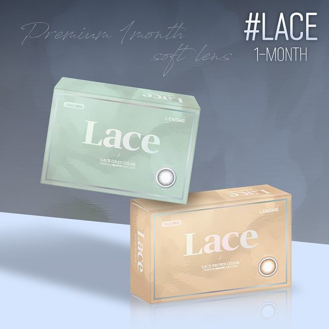「1＋1｣ LENSME Lace #Gray 1month/ 2p