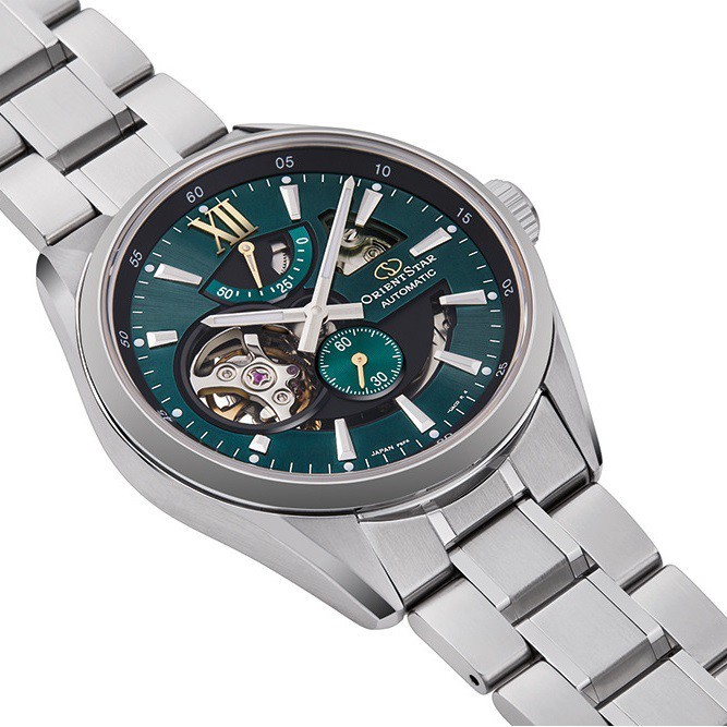 萬年鐘錶 - 東方錶  ORIENT STAR  東方之星 秘境綠面質感機械錶  RE-AV0114E  錶徑41MM