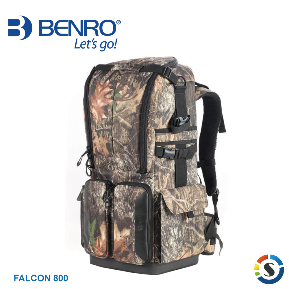 【BENRO百諾】FALCON 800 獵鷹系列雙肩攝影背包(迷彩)(打鳥專用專業大砲長焦鏡頭適用)