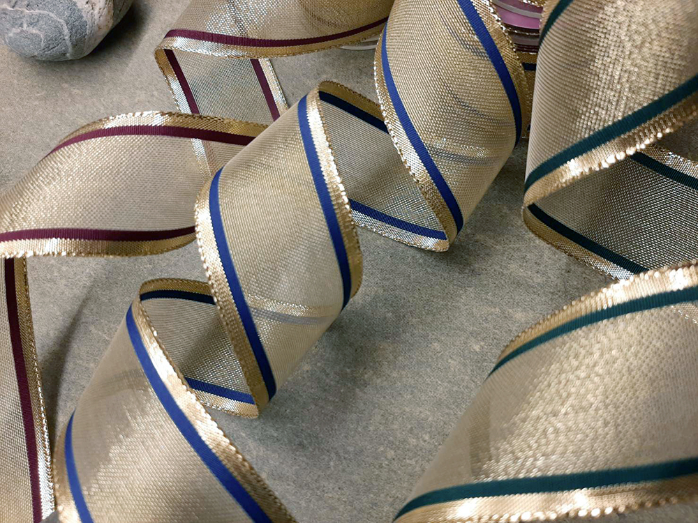 雙彩線金屬緞帶/塑形鐵絲