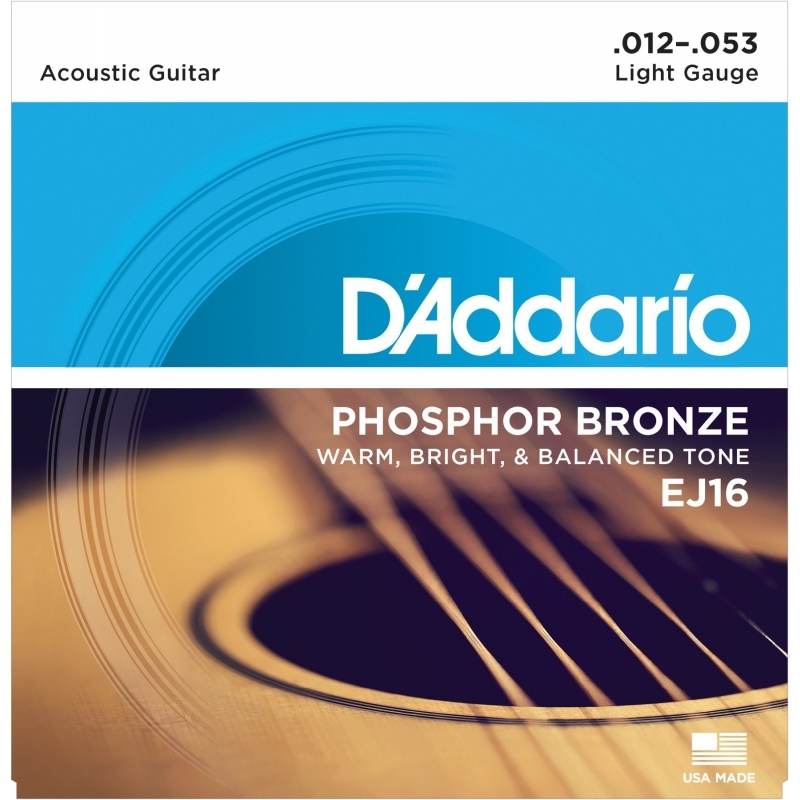 D'addario - EJ16木吉他弦 012-053 磷青銅 暢銷款
