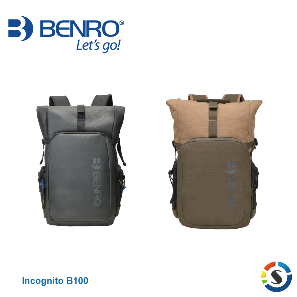 【BENRO百諾】Incognito B100 微行者系列雙肩攝影背包 (黑/卡其)