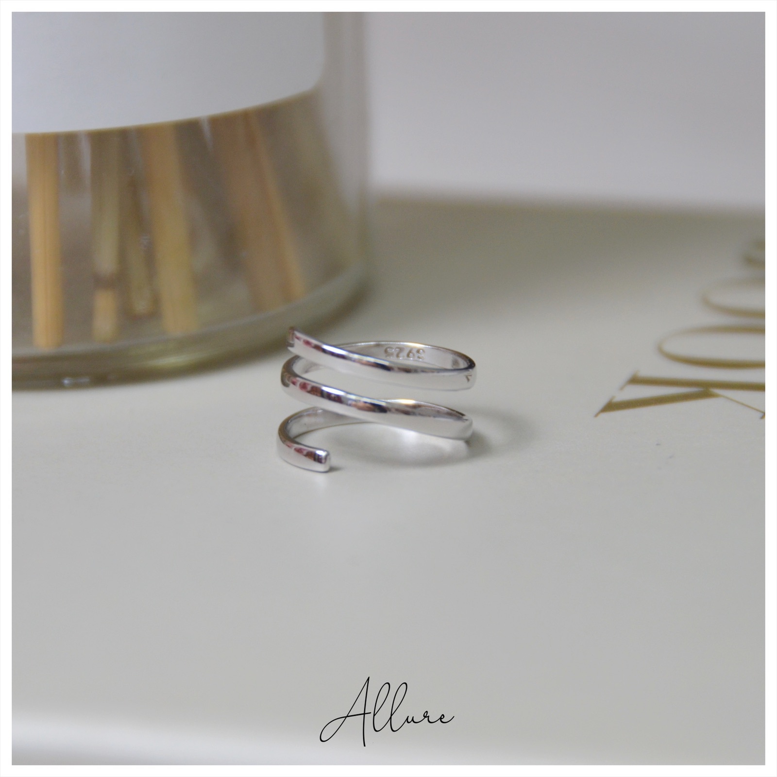 肆玥xAllure個性 百搭 日常 纏繞 通體純銀戒指