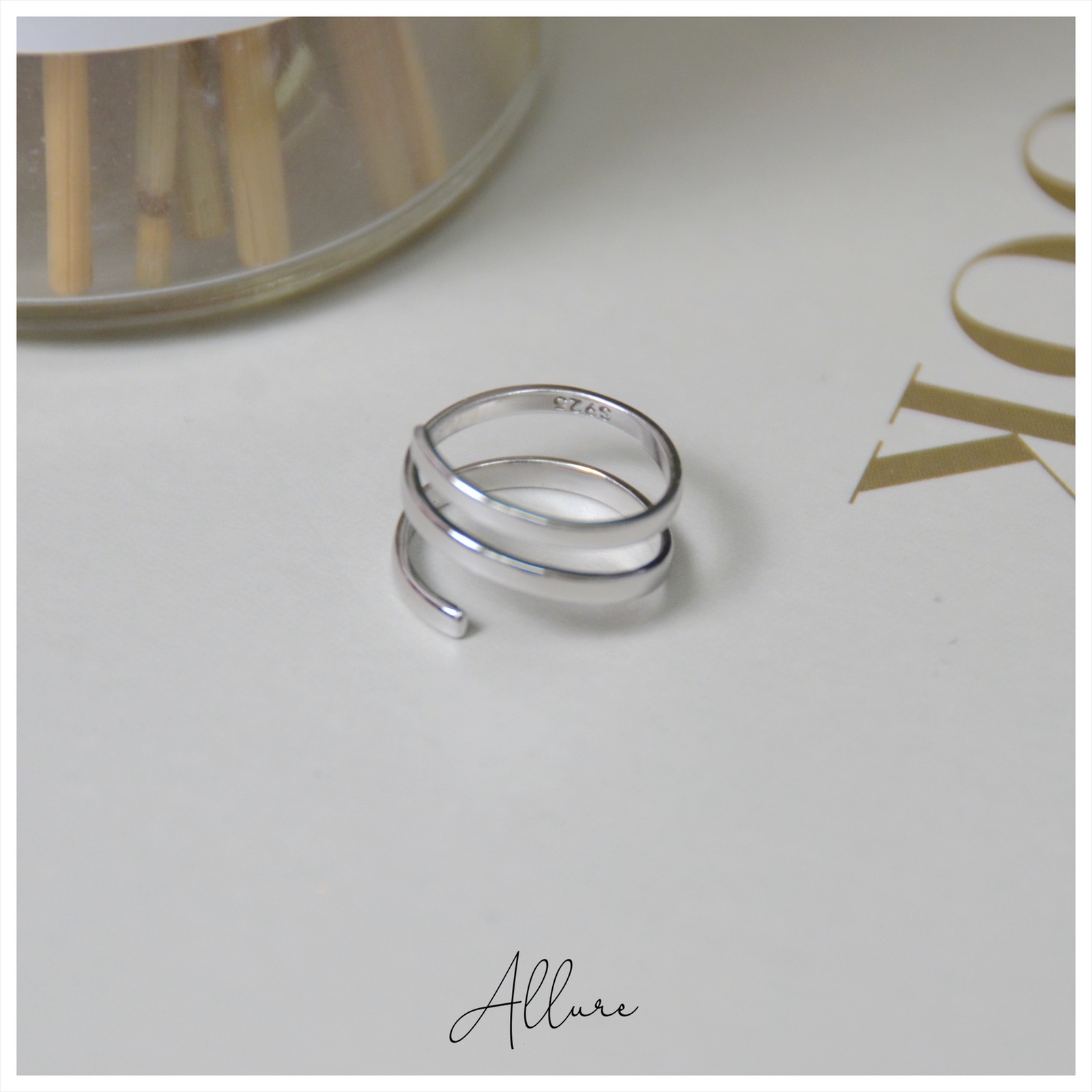 肆玥xAllure個性 百搭 日常 纏繞 通體純銀戒指