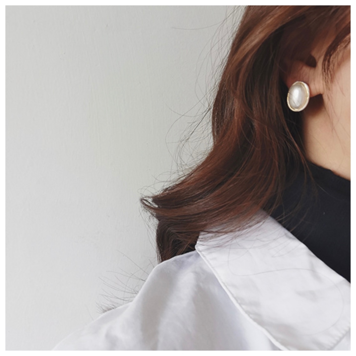肆玥xAllure氣質 簡約 橢圓珍珠 大理石紋 方型 造型 耳環