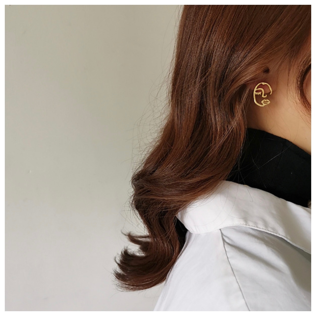 肆玥xAllure個性 造型 人臉 金色耳環
